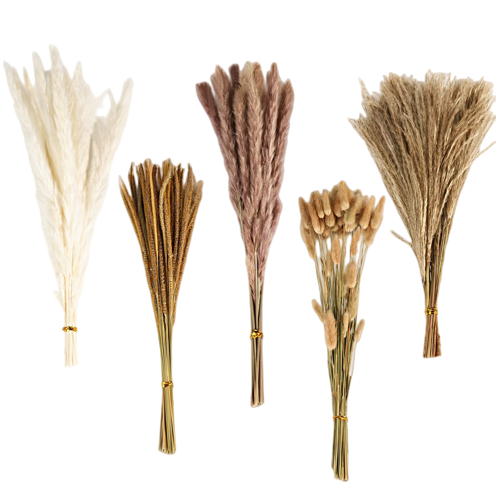 Florist Supply Vases - Herbstlicher Vintage-Mischblumenstrauß, Pampasgras, Hasenschwanzgras & konservierter