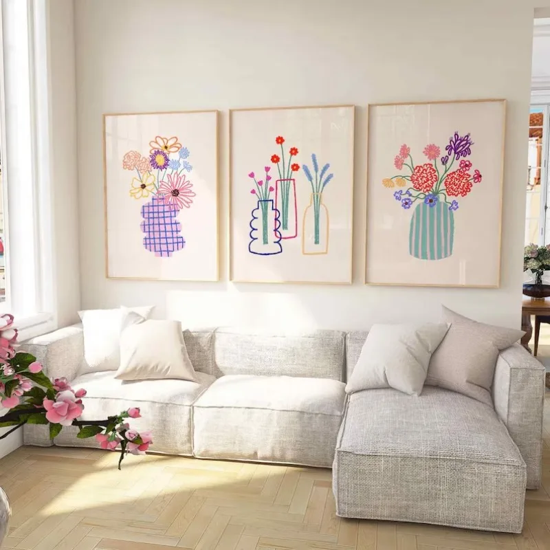 1 Stück rahmenloses Leinwandbi – Florist Supply Vases Bewertung und Preis